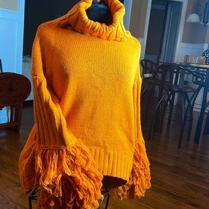 Burnt orange comfy turtleneck sweater M/L